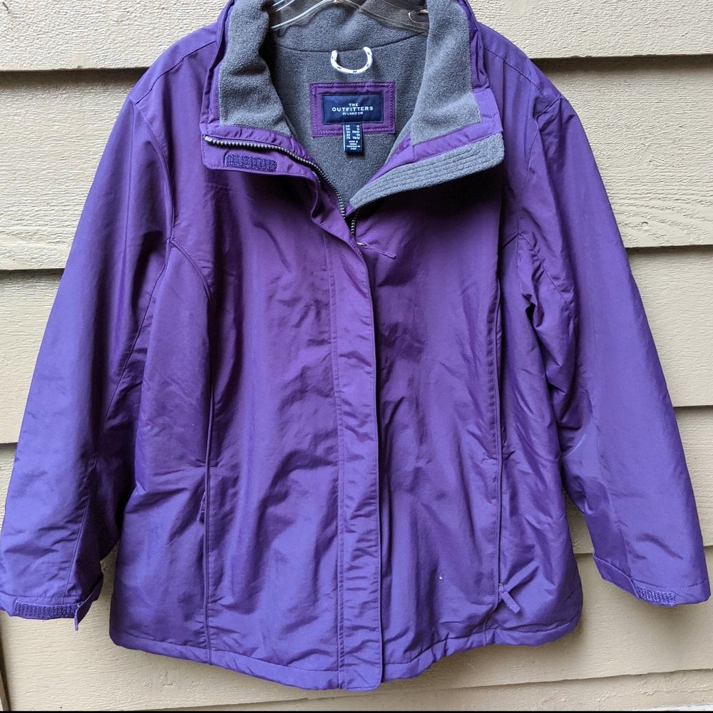 Lands End Women's Purple Squall Parka Jacket - 1X